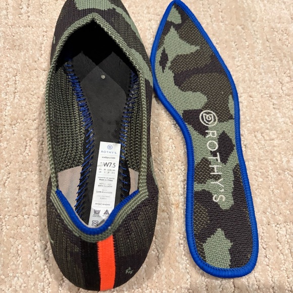 Rothy's The Point Camouflage Slip On Flats 7.5 - Picture 6 of 7